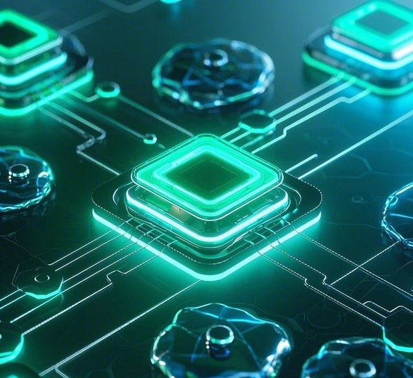 _Dynamic tech background with interconnected neural network lines in neon green, floating AI chip st....jpeg